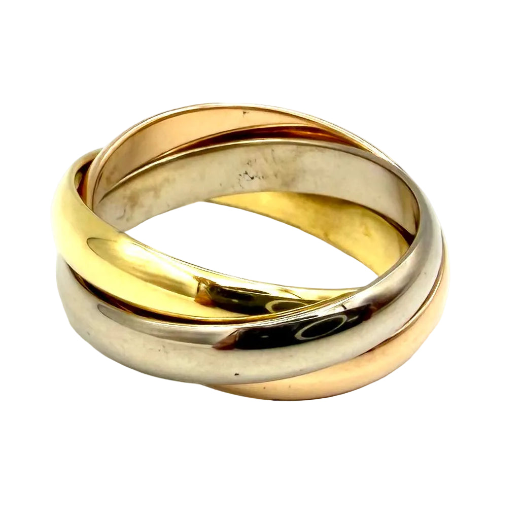 Bague Alliance CARTIER "Trinity" MM en or blanc, or jaune et or rose