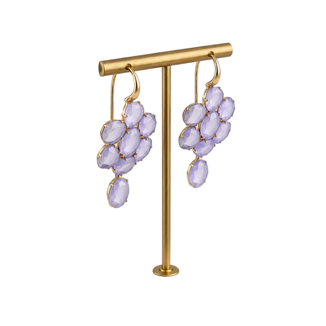 Boucles d'oreilles Pendantes POMELLATO en or jaune et pierres de Capri