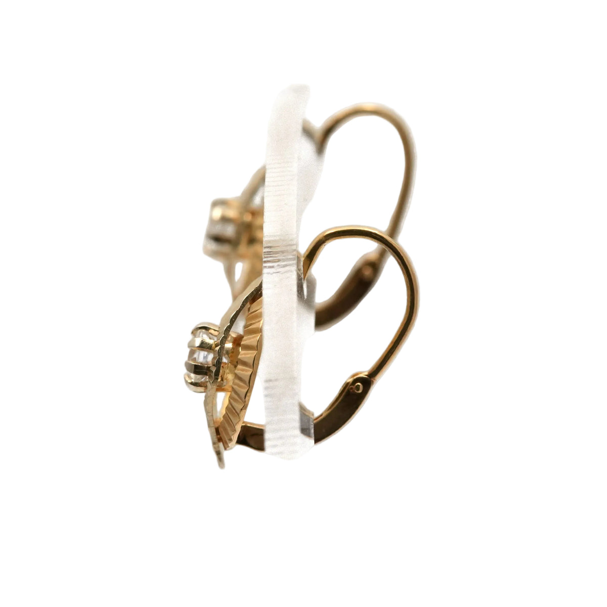 Boucles d'oreilles Dormeuses en or jaune et saphirs