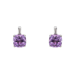 Mauboussin Boucles d'oreilles Petit visage d'amour  Or blanc Améthyste