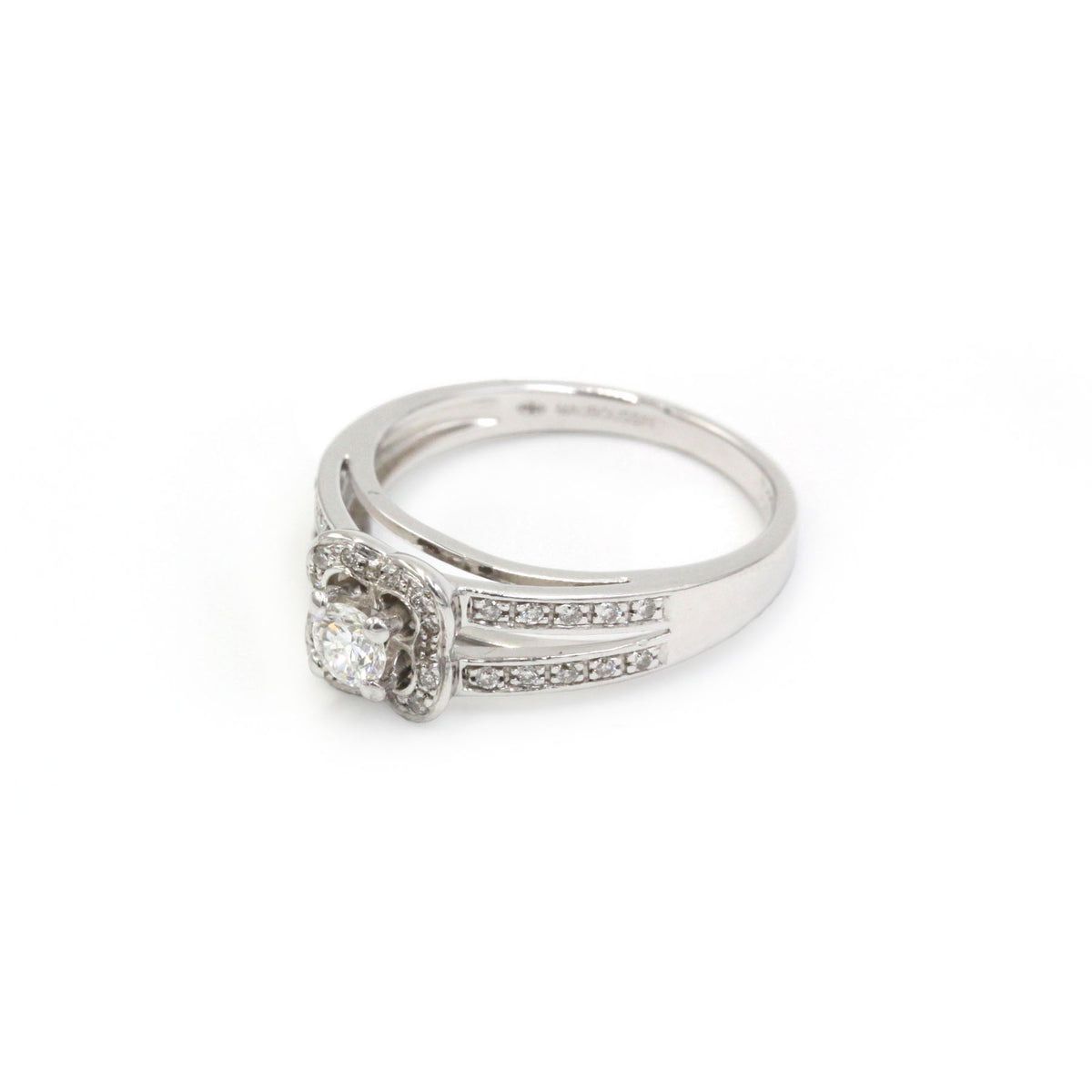 Bague Solitaire MAUBOUSSIN Chance of Love n°2 en or blanc et diamants