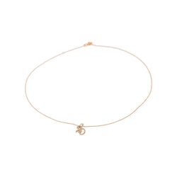 Collier Pendentif GINETTE NY "20" en or rose et diamants