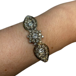 Bracelet en or blanc et damants