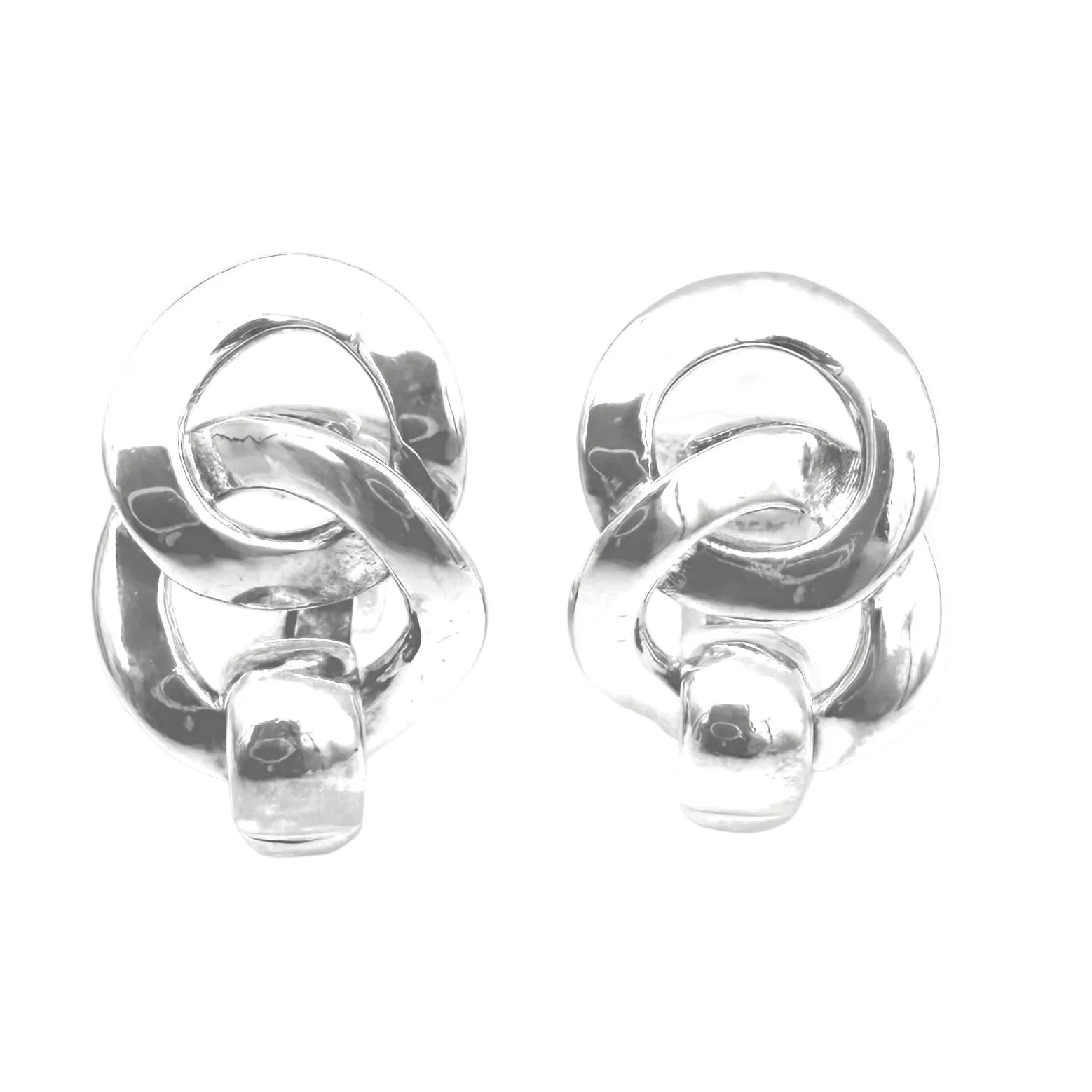 Boucles d'oreilles Clips HERMÈS en argent
