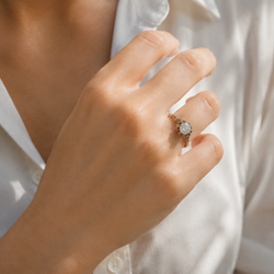 Bague Solitaire en or blanc et diamant