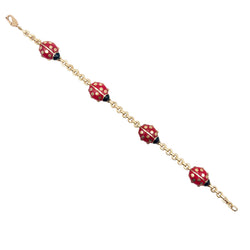 Bracelet CARTIER "Coccinelles" en or jaune et émail