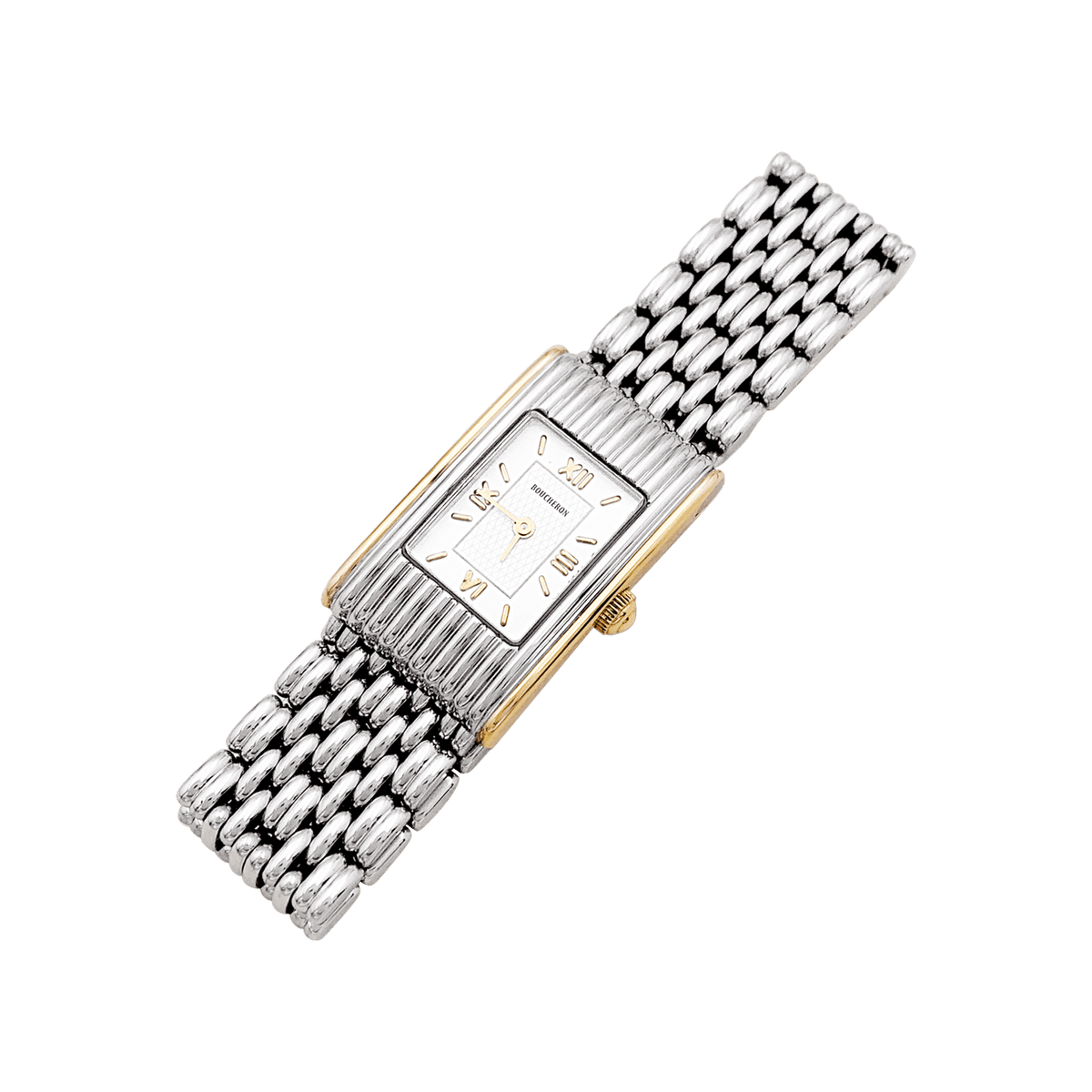 Montre BOUCHERON "Reflet" PM en acier et or jaune