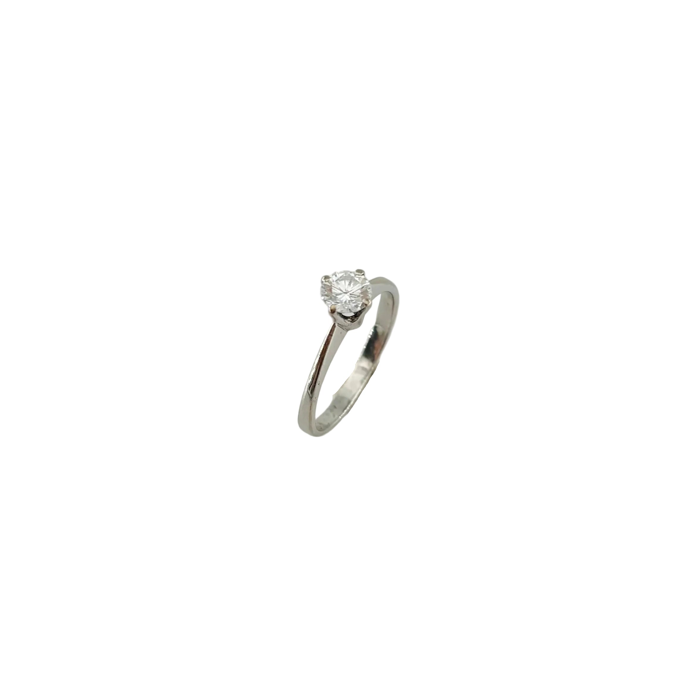 Bague Solitaire en or blanc et diamant