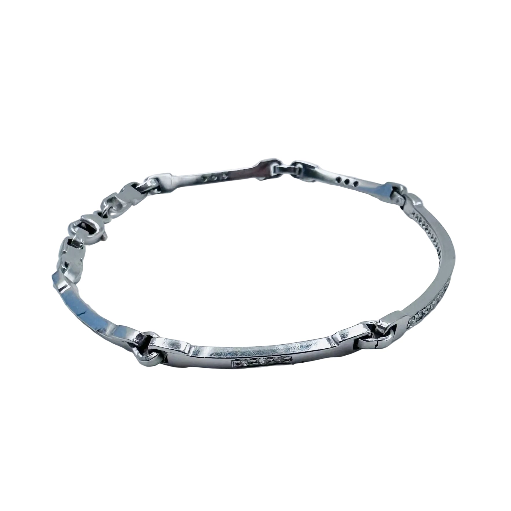 Bracelet Ligne en or blanc et diamants