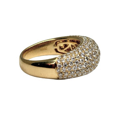Bague Pavée en or jaune et diamants