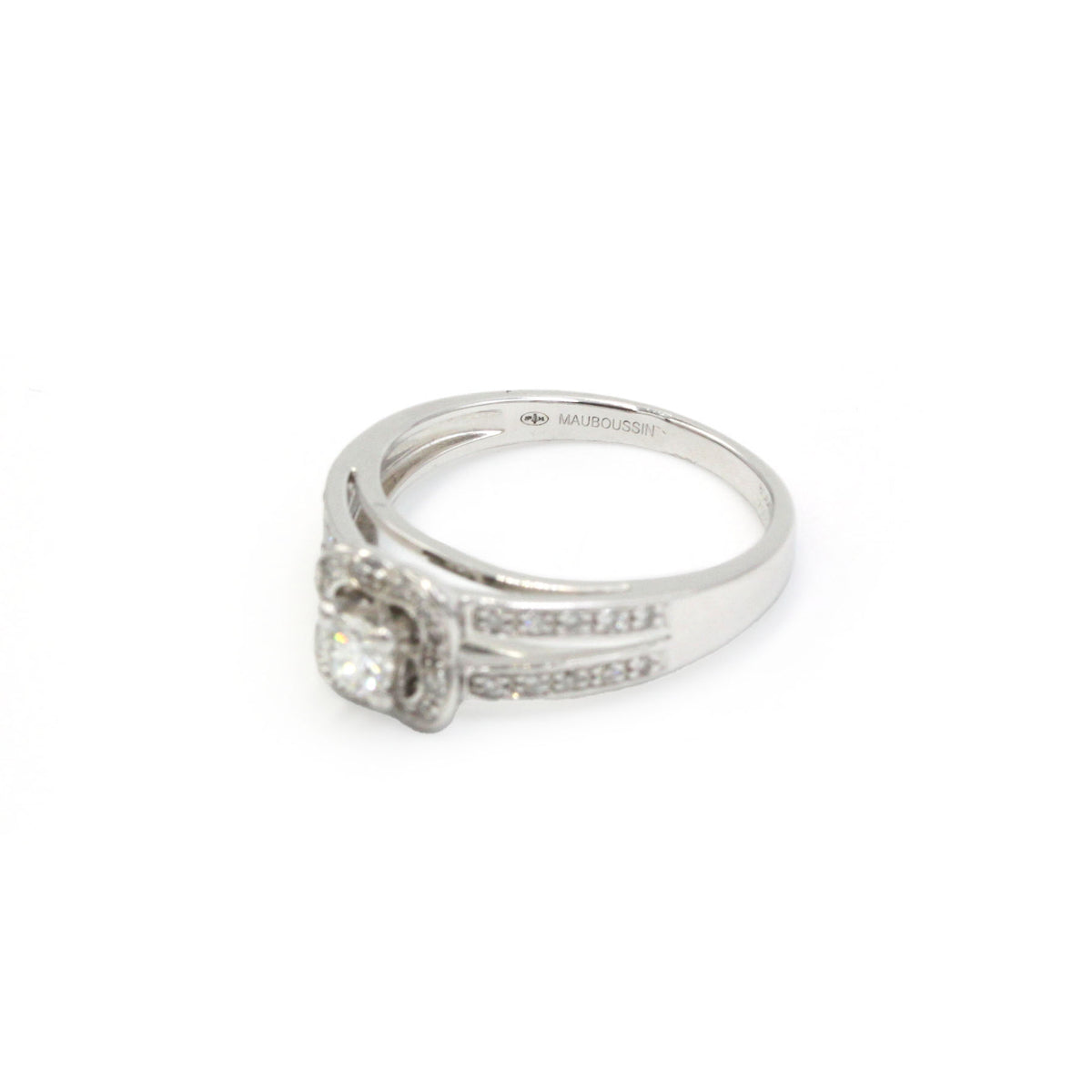 Bague Solitaire MAUBOUSSIN Chance of Love n°2 en or blanc et diamants