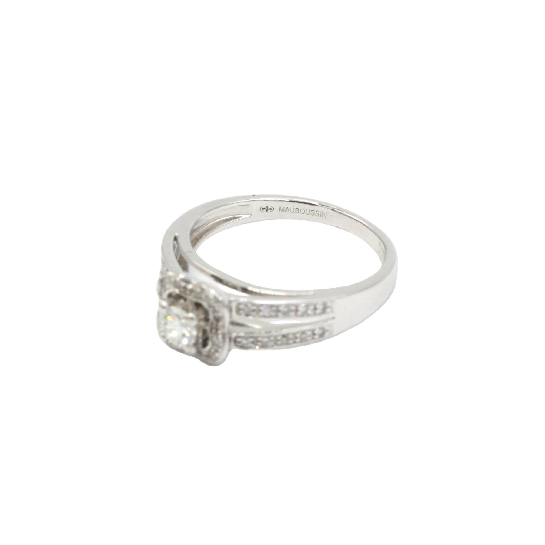 Bague Solitaire MAUBOUSSIN Chance of Love n°2 en or blanc et diamants