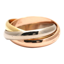 Bague Alliance CARTIER "Trinity" en or blanc, or jaune et or rose