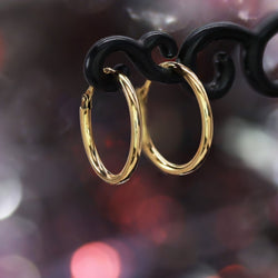 Fines boucles d'oreilles créoles or jaune - Castafiore