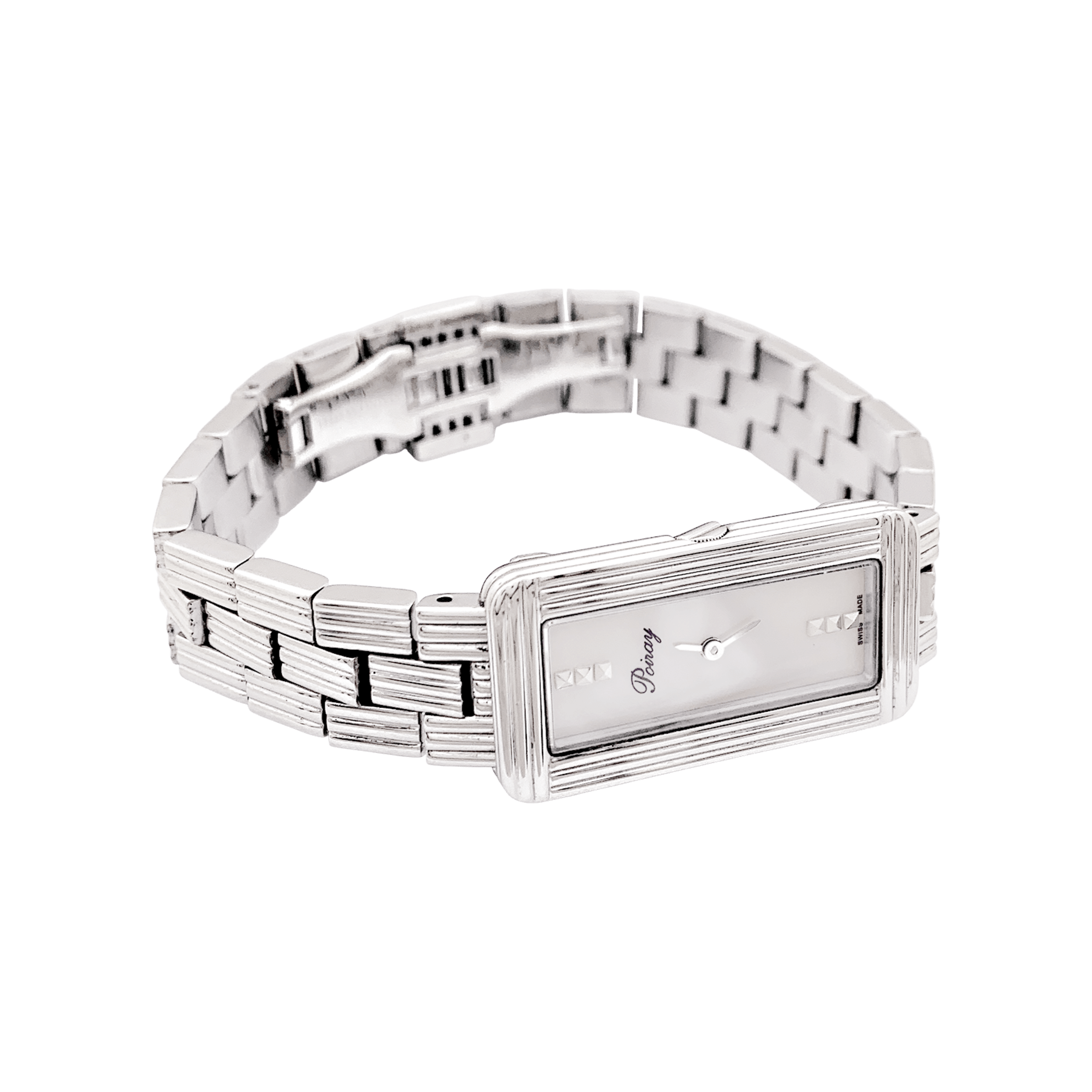 Montre Poiray, « Ma Baguette », acier, nacre.