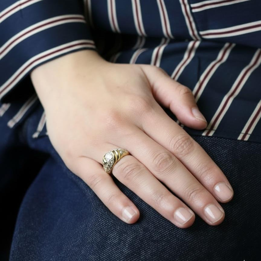 FRED Bague panthère or jaune diamants - Castafiore