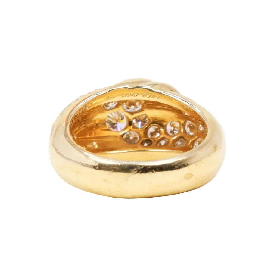 FRED Bague panthère or jaune diamants - Castafiore