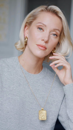 Fred Boucles d'Oreilles Pattes de Panthère Or Jaune et Email Noir - Castafiore