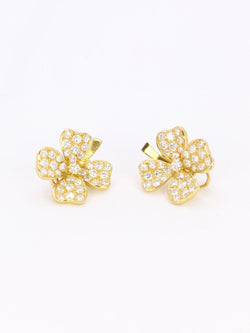 FRED Boucles d'oreilles Trèfles or jaune diamants - Castafiore