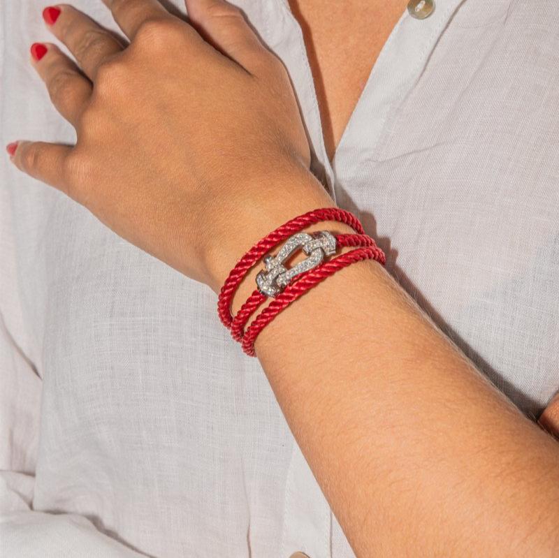 Fred Bracelet Force 10 Or blanc Diamant - Castafiore