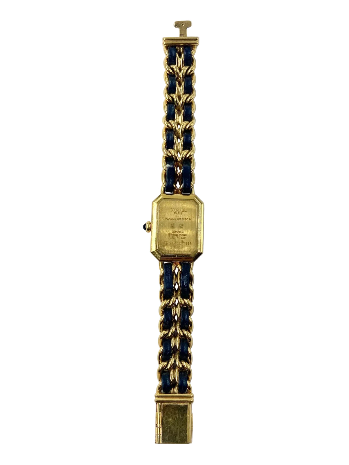 Montre CHANEL "Première" en plaqué et cuir