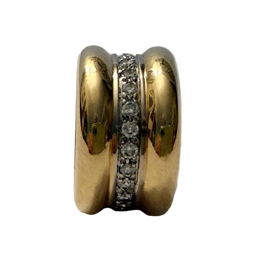 Bague Bandeau POMELLATO en or jaune et diamants