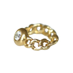 Bague Solitaire en or jaune et diamant