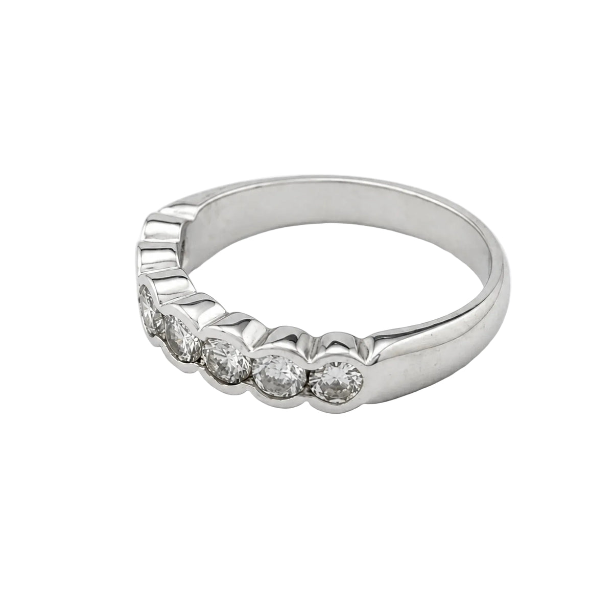 Bague Alliance en or blanc et diamants
