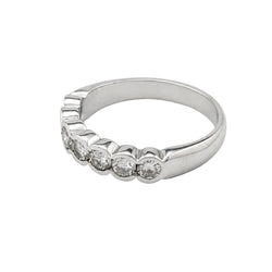Bague Alliance en or blanc et diamants
