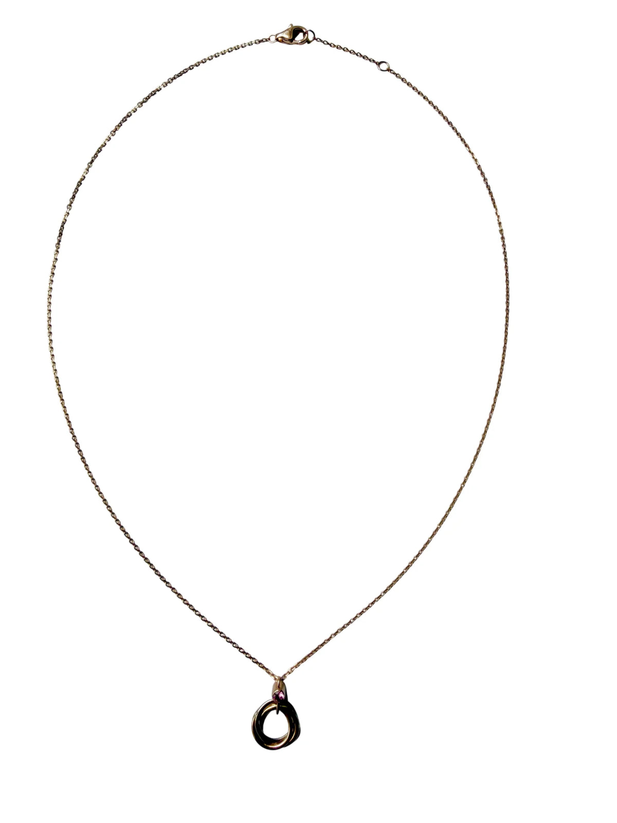 Collier Pendentif CARTIER "Trinity Mini" en or blanc, or jaune, or rose et saphir