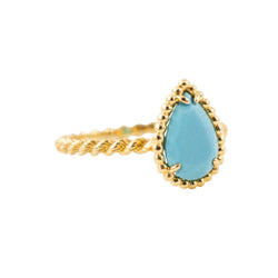 Bague BOUCHERON "Serpent Bohème" en or jaune et turquoise