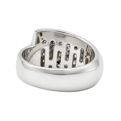 Bague Bandeau en or blanc et diamants