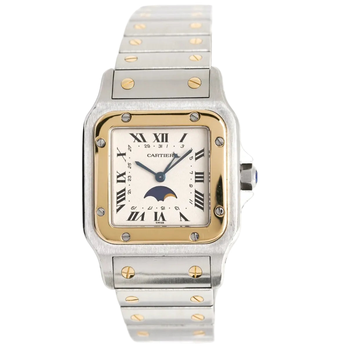 Montre CARTIER "Santos" GM en or jaune et acier