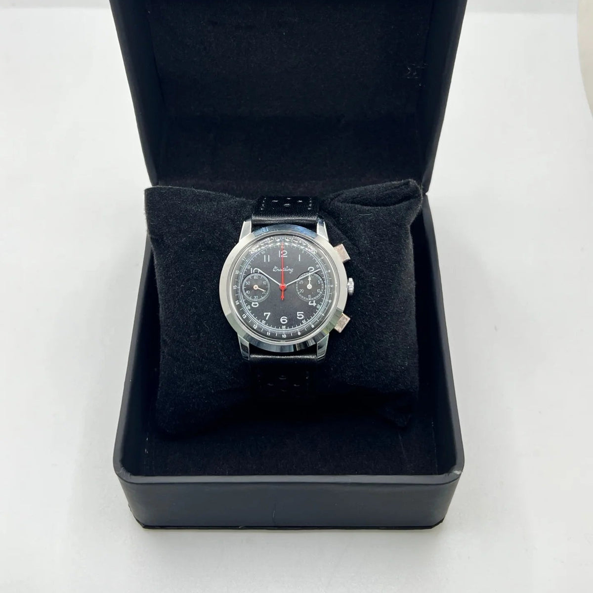 Montre BREITLING "Premier Chronograph" en acier inoxydable et cuir