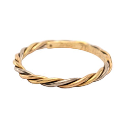 Bague Alliance CARTIER en or blanc, or jaune et or rose