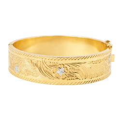 Bracelet Manchette en or blanc et or jaune