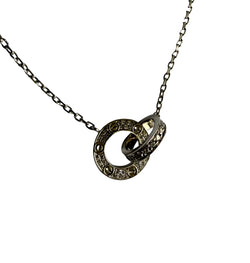 Collier Pendentif CARTIER "Love" en or blanc et diamants