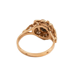 Bague Marguerite en or rose et diamants