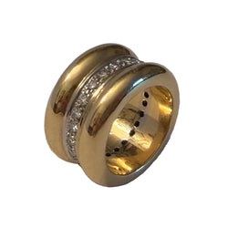 Bague Bandeau POMELLATO en or jaune et diamants