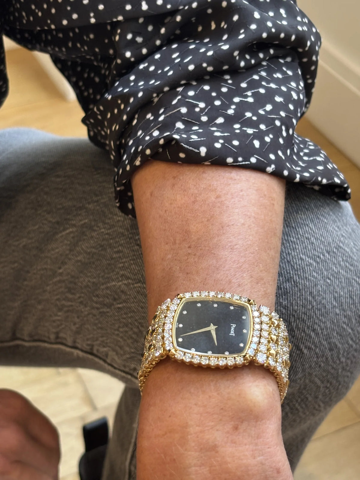 Montre PIAGET en or jaune et diamants