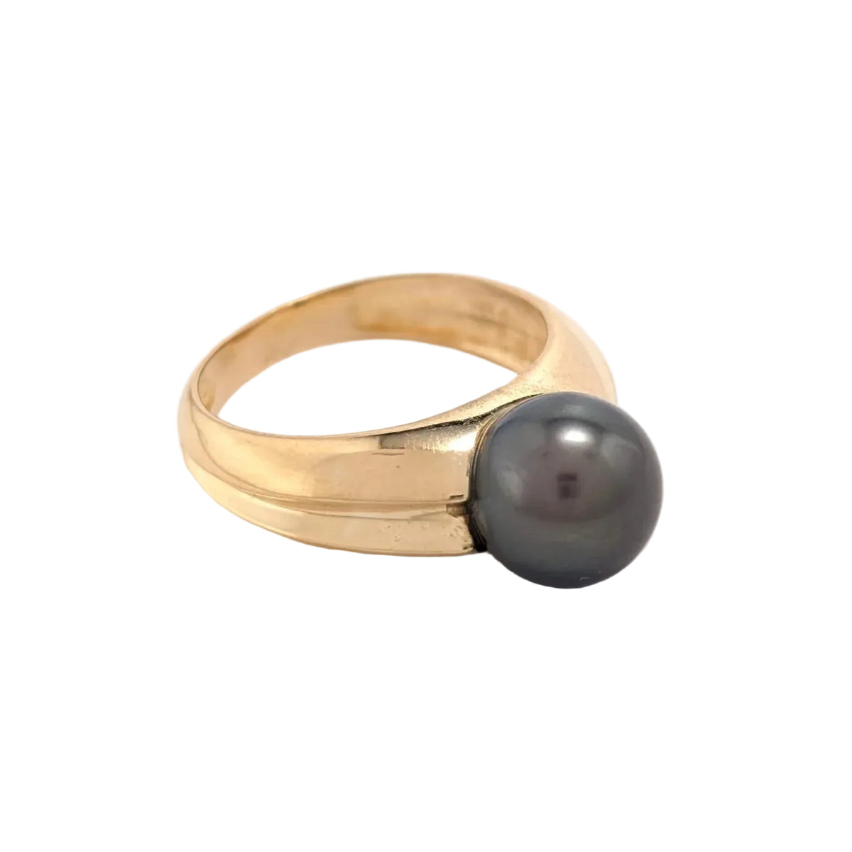 Bague Solitaire en or jaune et perle