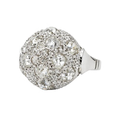 Bague Dôme en or blanc, platine et diamants