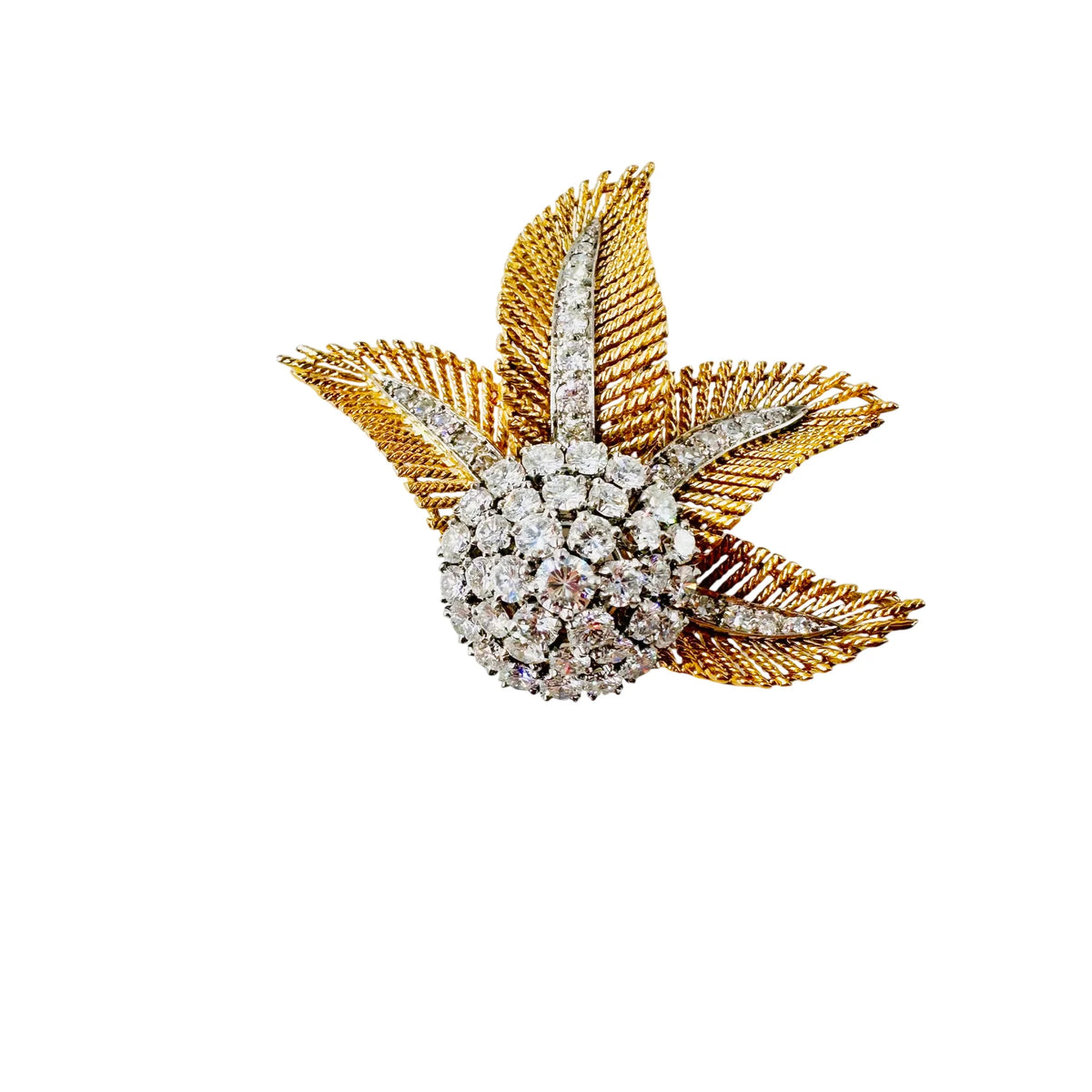 Broche BOUCHERON en or jaune et diamants