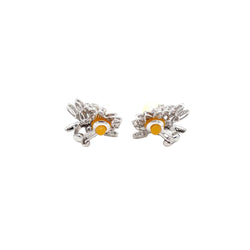 Boucles d'oreilles Clips en or blanc, perles et diamants