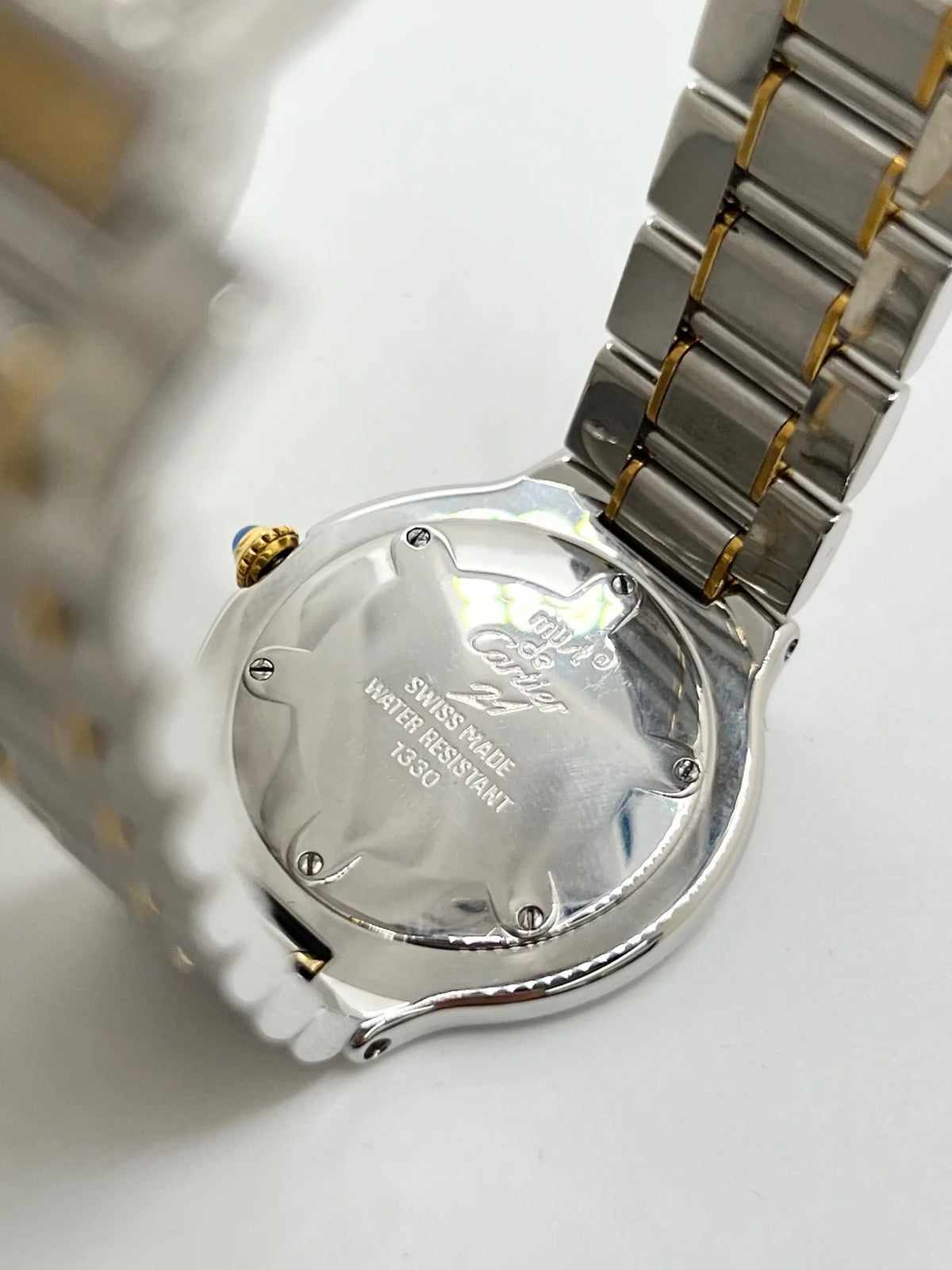 Montre CARTIER "Must 21" plaqué or et acier inoxydable