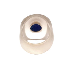 Bague Cocktail STOFFEL en or jaune, lapis-lazuli et quartz