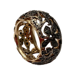 Bague Bandeau POMELLATO "Arabesque" en or rose et diamants