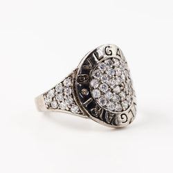 Bague BULGARI en or blanc et diamants