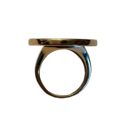 Bague BULGARI en or jaune et nacre