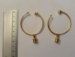Boucles d'oreilles Créoles BULGARI "B.Zero1" en or jaune